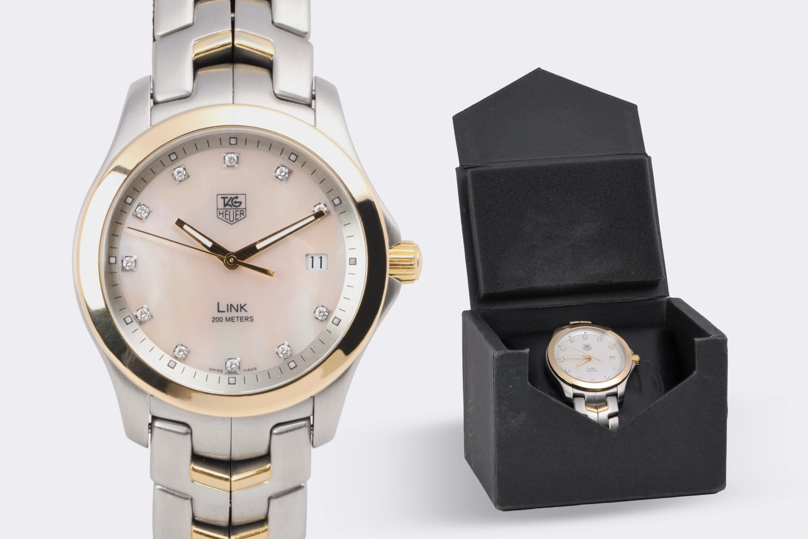 Tag Heuer Link WJF1153 Stainless Steel & 18k Yellow Gold 39mm Watch
