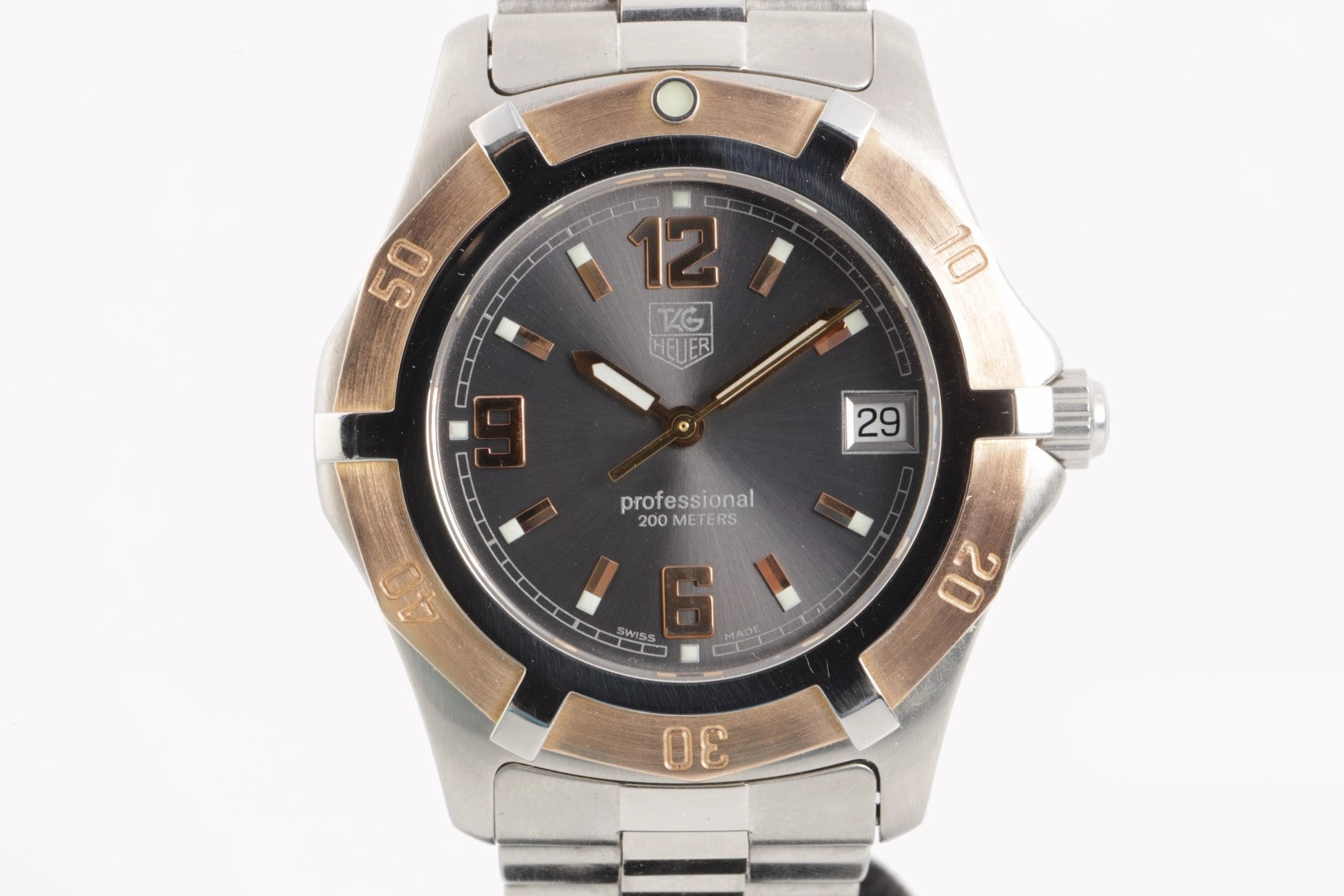 Tag Heuer Professional WN1151 Stainless Steel & 18k Rose Gold 38mm Men's Watch