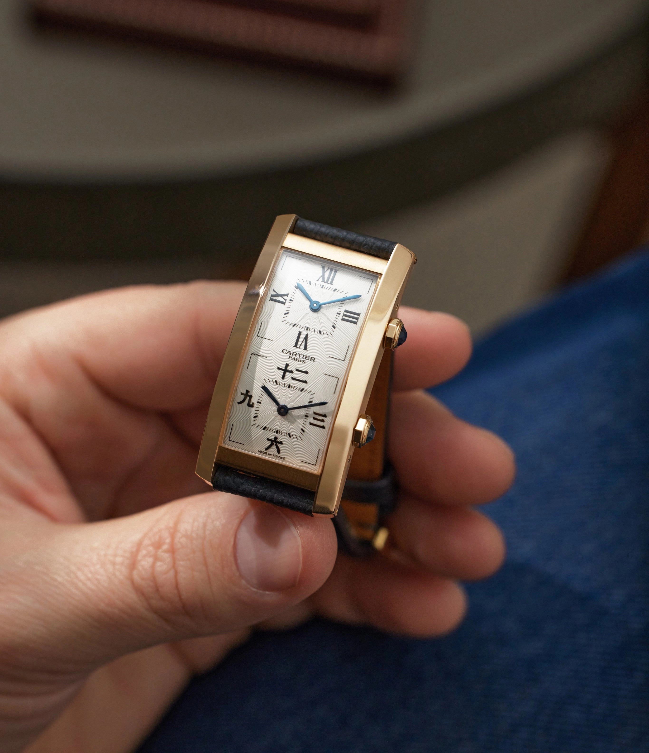 Tank Cintre | Dual Time | Rose Gold