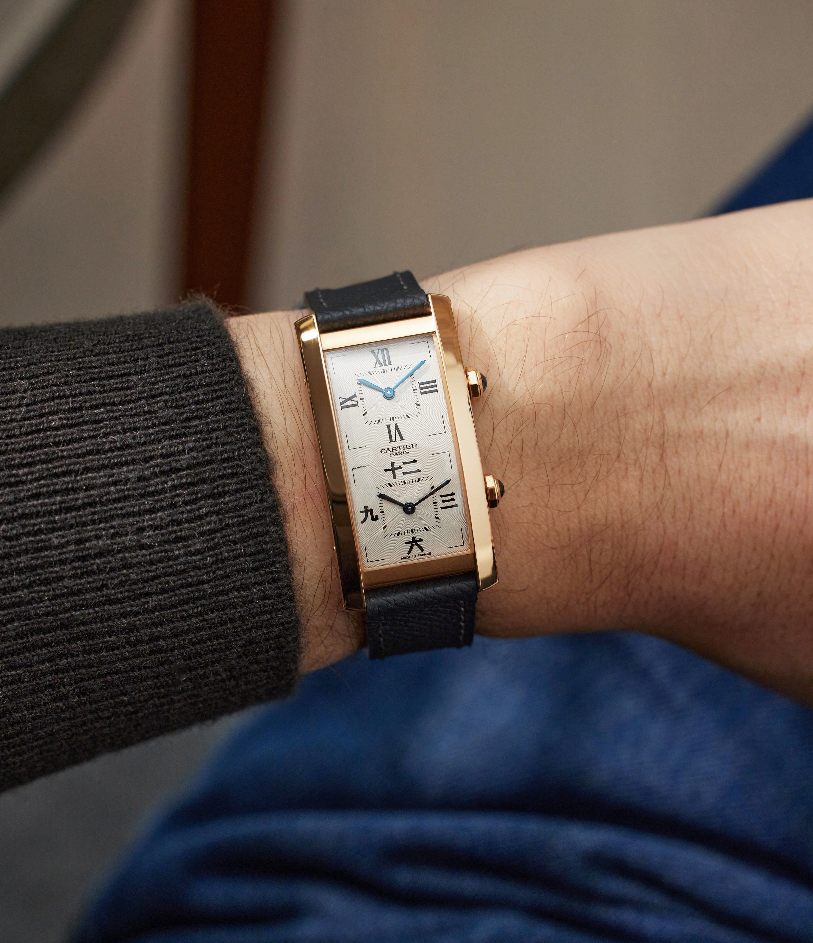 Tank Cintre | Dual Time | Rose Gold