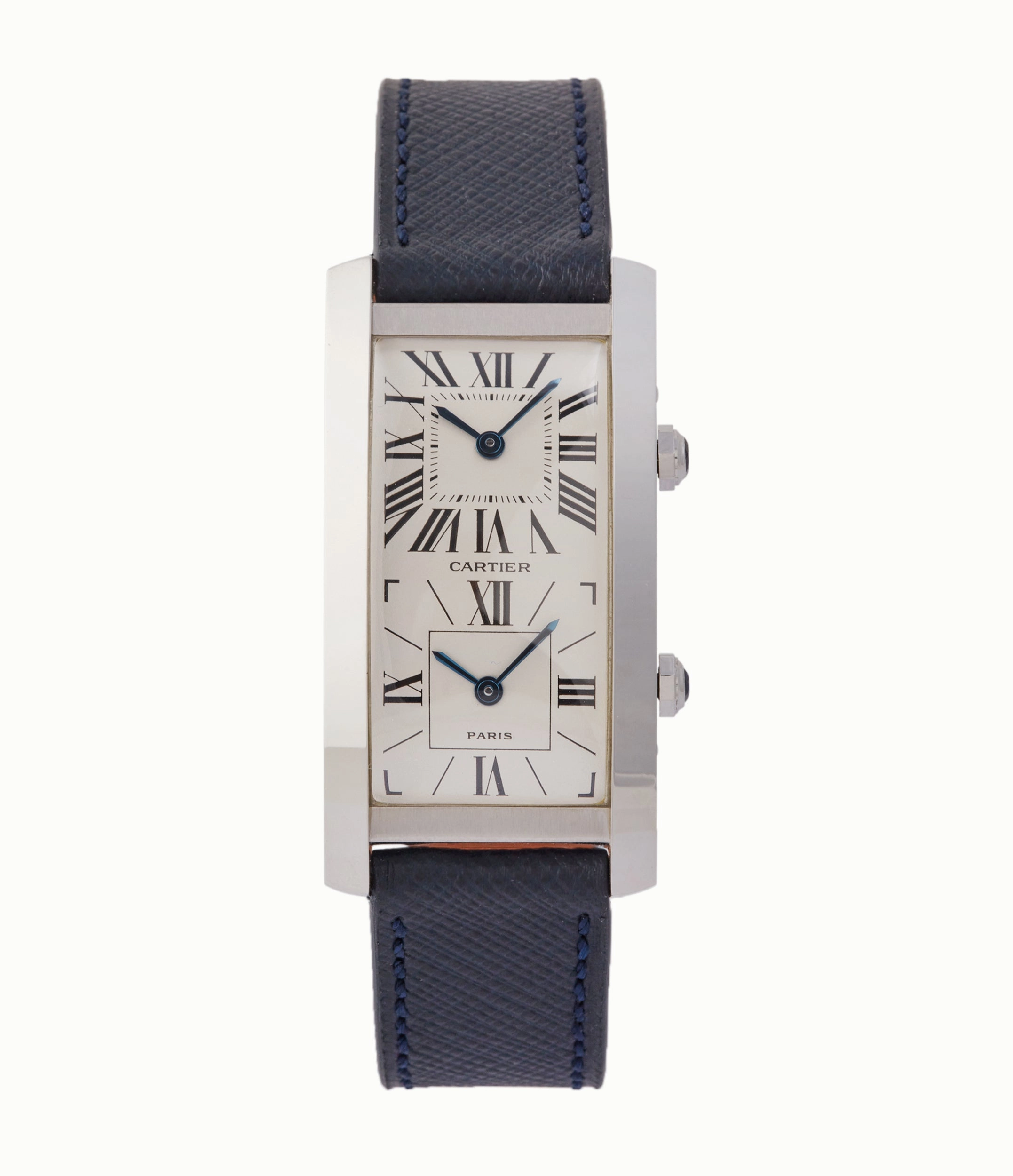 Tank Cintre | Dual-Time | White Gold