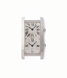 Tank Cintre | Dual-Time | White Gold