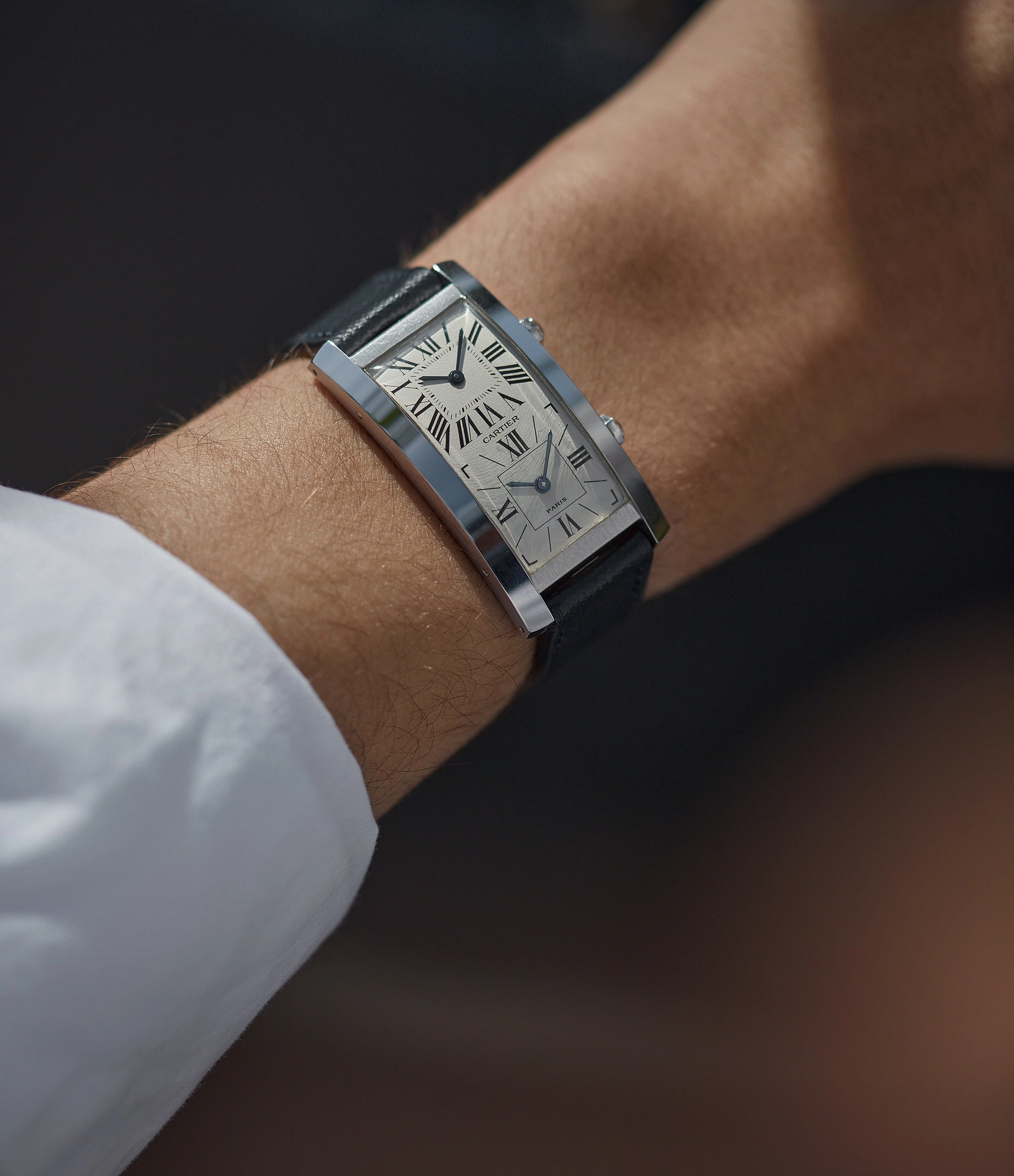 Tank Cintre | Dual-Time | White Gold