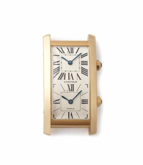 Tank Cintre | Dual-Time | Yellow Gold