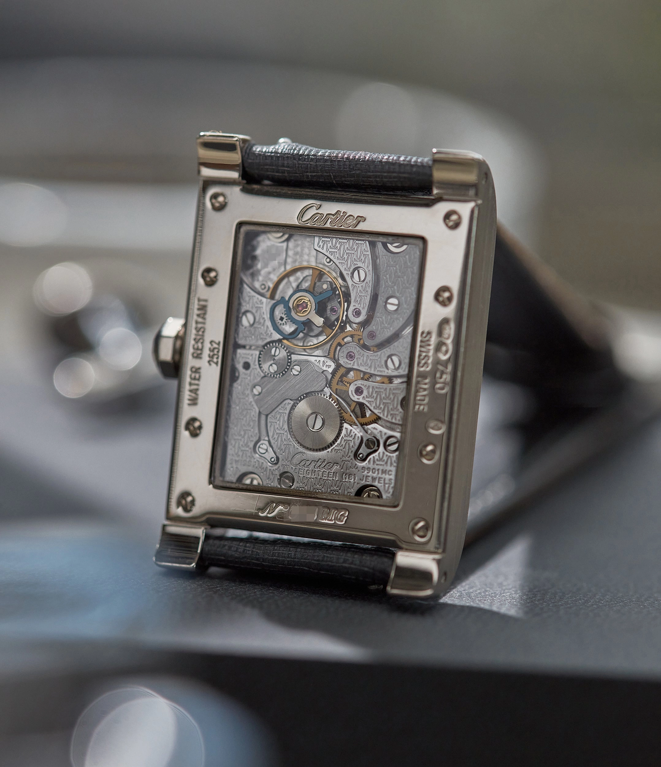 Tank  Vis | Dual-Time | White Gold