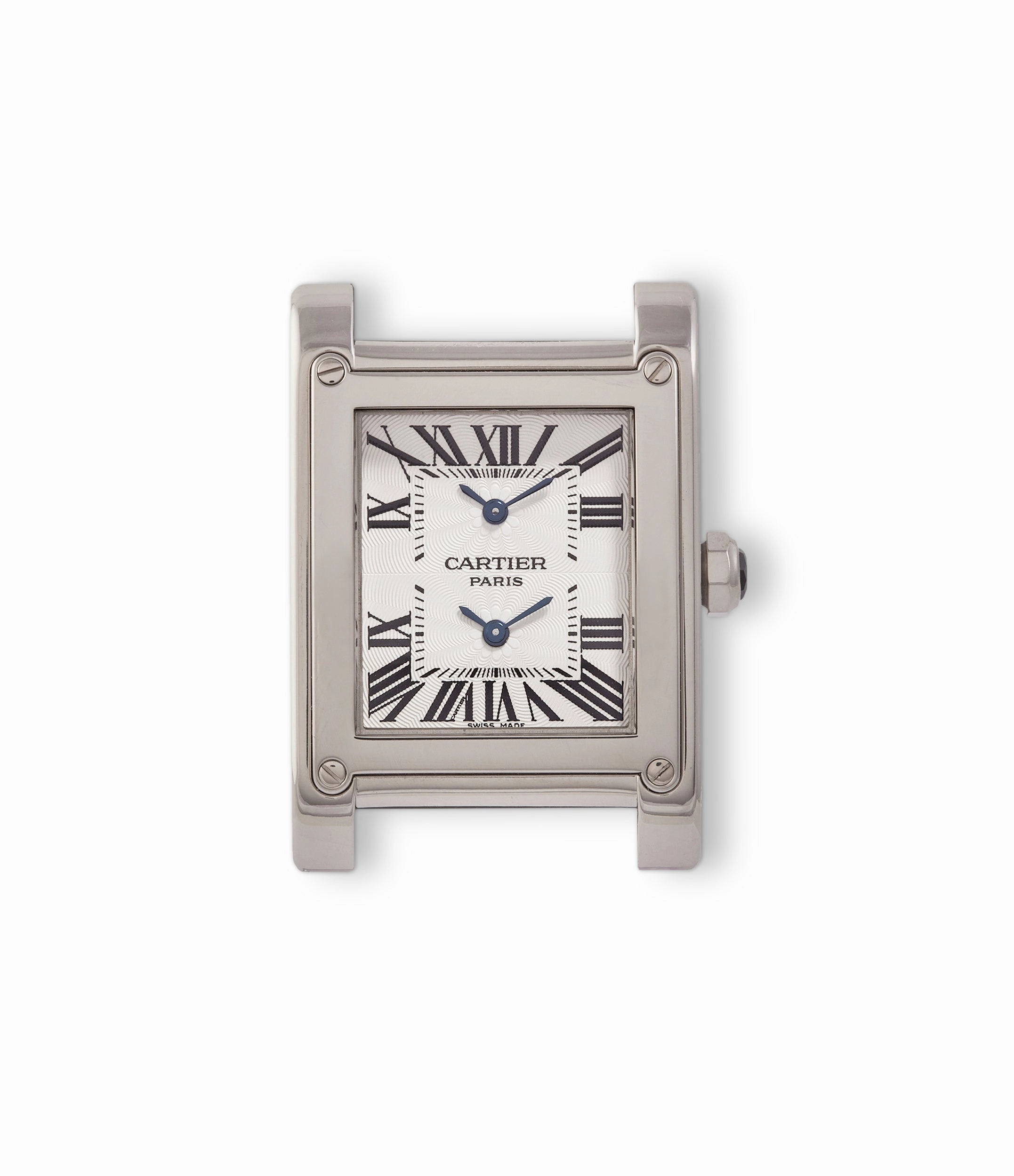 Tank  Vis | Dual-Time | White Gold