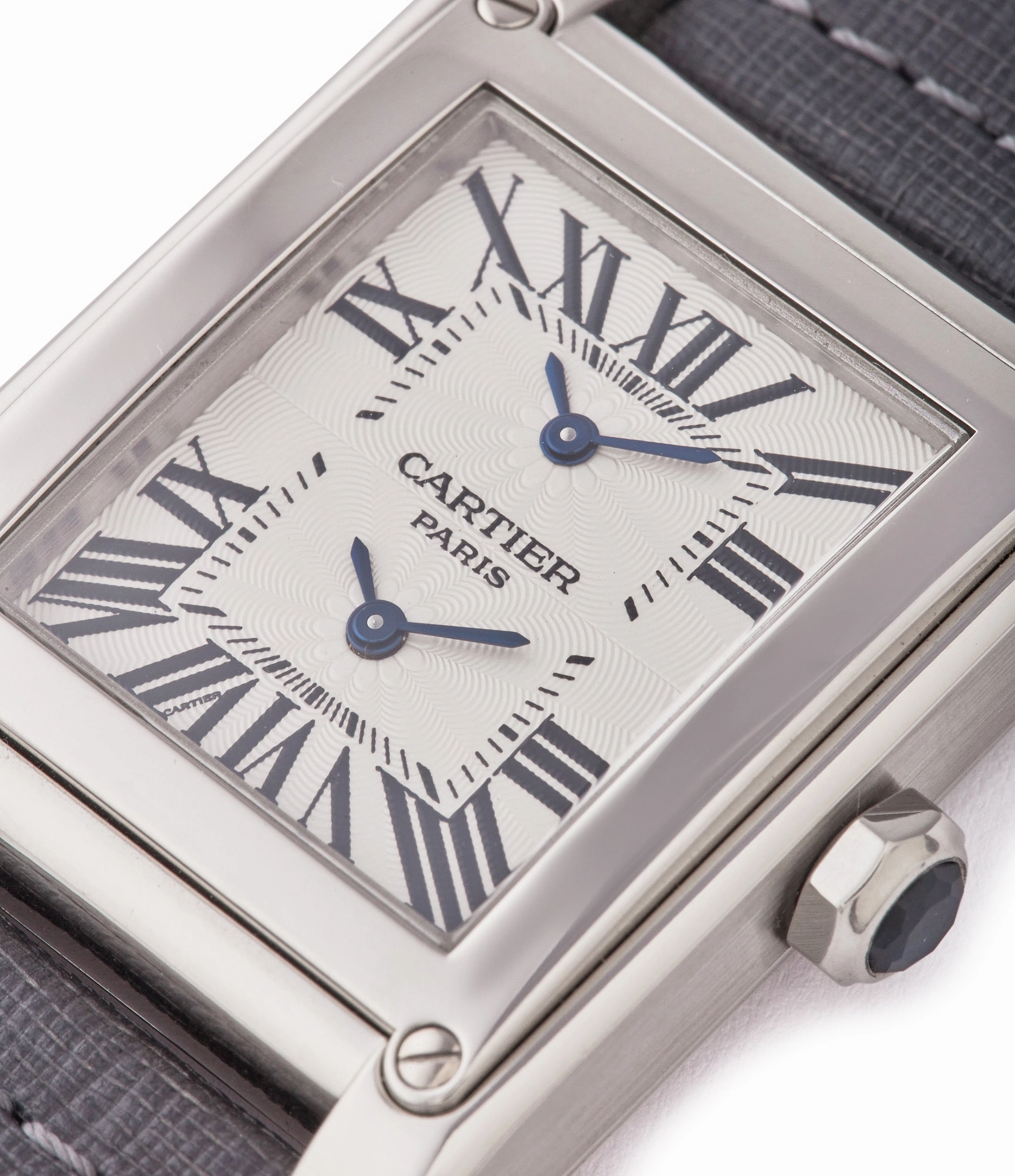 Tank  Vis | Dual-Time | White Gold