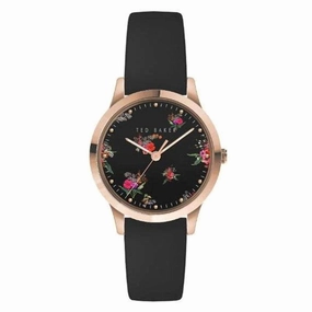 Ted Baker Fitzrovia Bloom Rose-Gold Tone Leather Watch