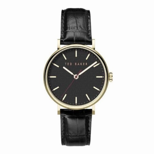 Ted Baker Phylipa Gents Yellow Gold-Tone Leather Watch