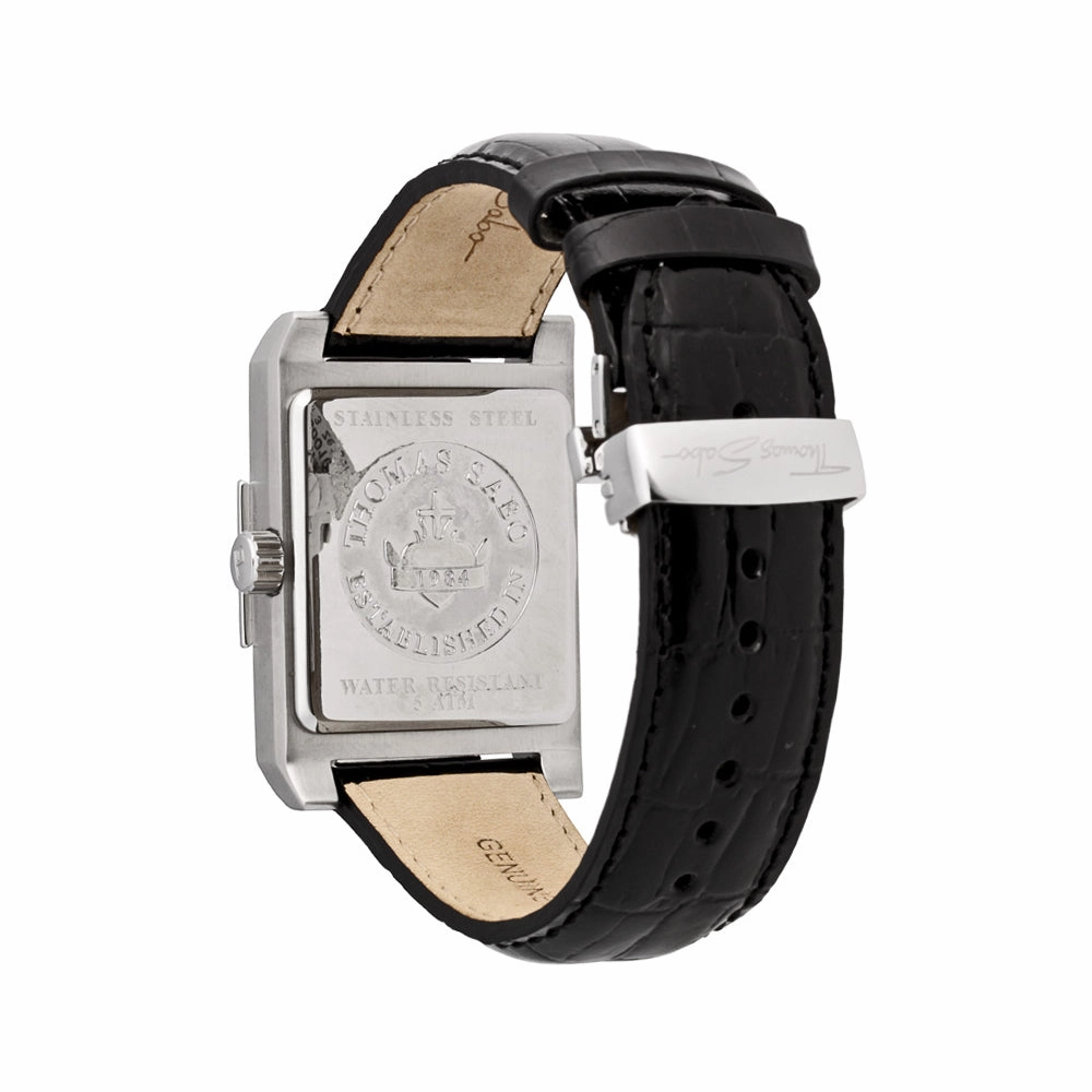 Thomas Sabo Rebel Rectangle Day Date Leather WA0038-203-203-34