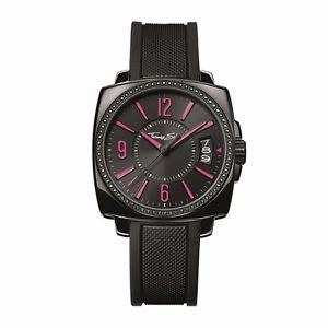 Thomas Sabo Square Rebel Black & Neon Pink Silicone Watch WA0105-208-203