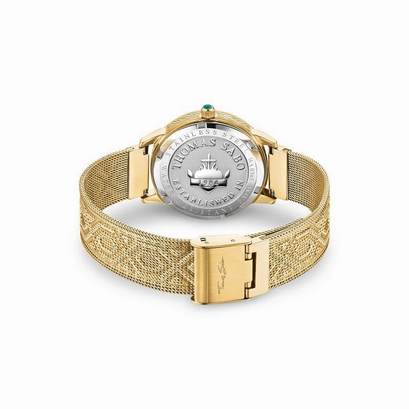 Thomas Sabo womens watch Garden Spirit malachite gold