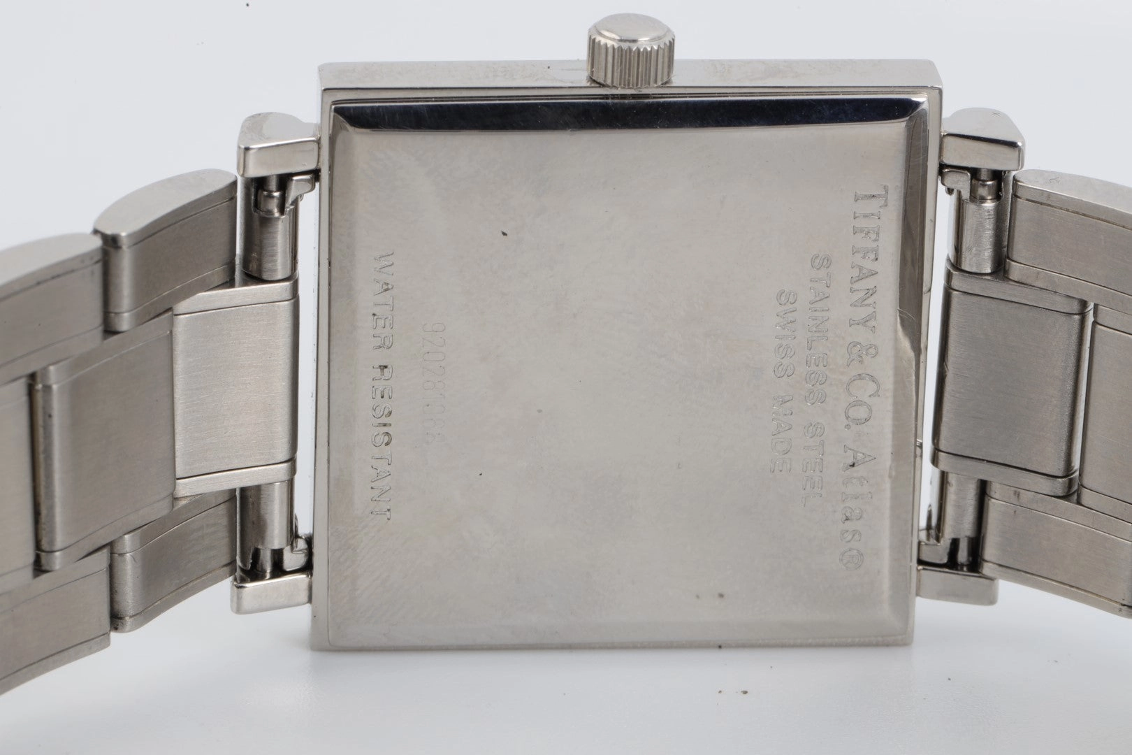 Tiffany & Co. "ATLAS" Square Stainless Steel 28mm Ladies Watch