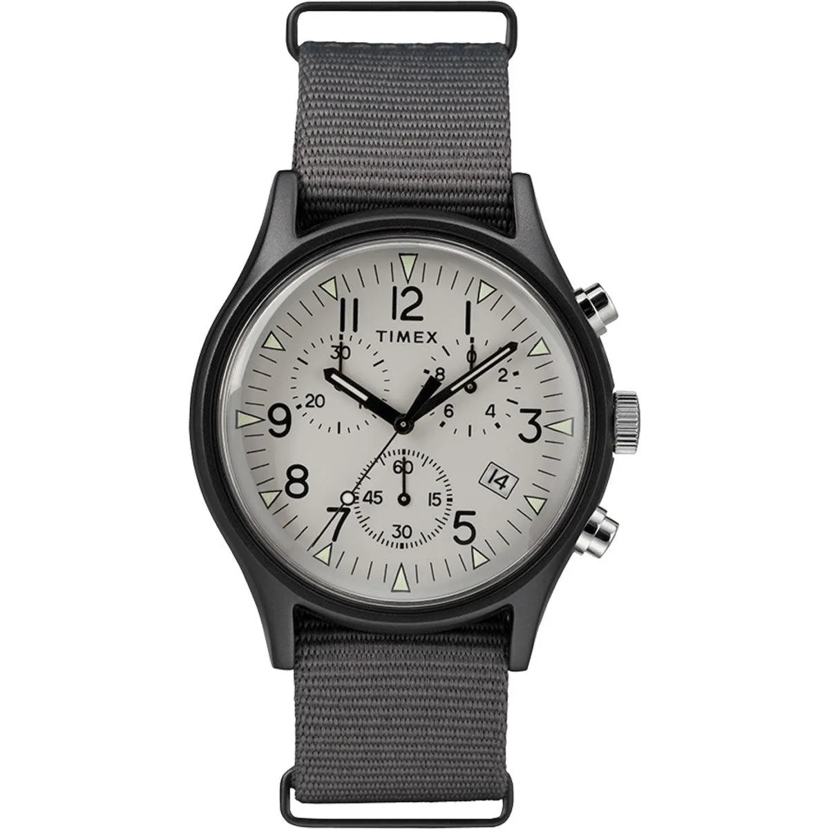 Timex Men's Chronograph Watch - MK1 Grey Dial Fabric Strap | TW2T10900