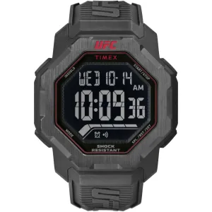 Timex Men's Digital Watch - UFC Strength Black Polyurethane Strap | TW2V88100