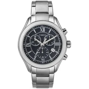 Timex Men's Watch - Express Quartz Black Dial Stainless Steel Bracelet | TW2R66100