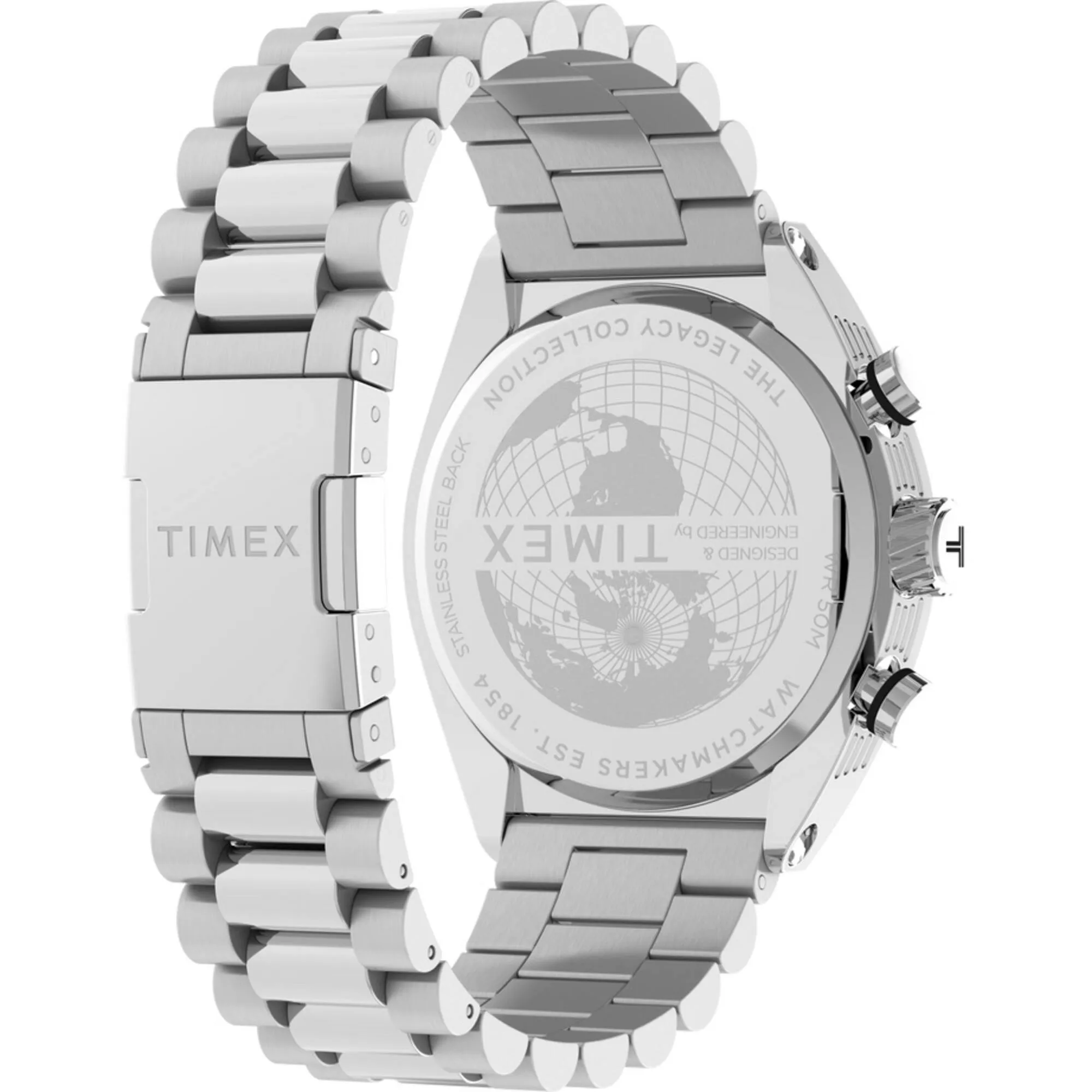 Timex Men's Watch - Legacy Quartz Chronograph Silver Tone Dial Bracelet | TW2W22200