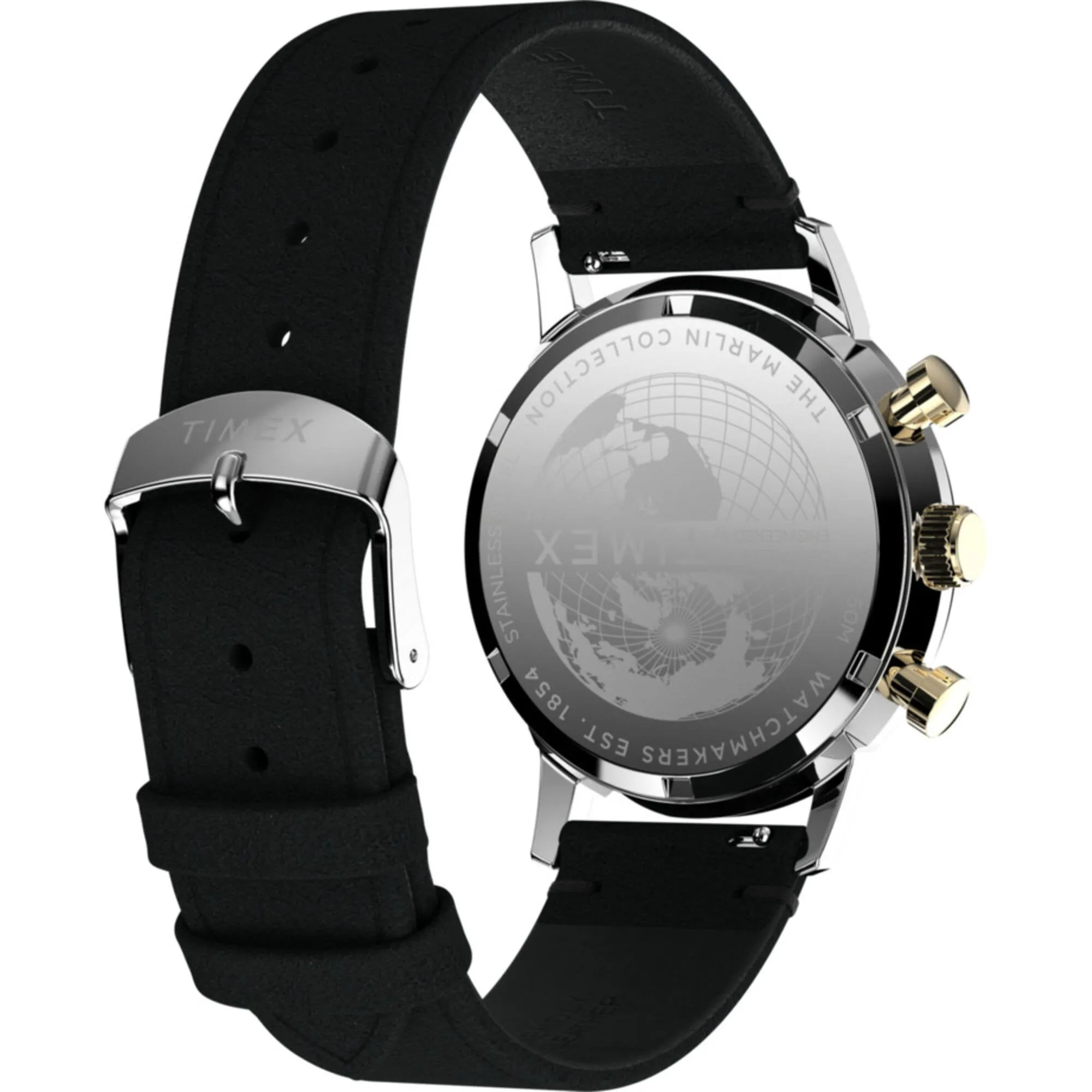 Timex Men's Watch - Marlin Chronograph Champagne and Black Dial Strap | TW2W60300