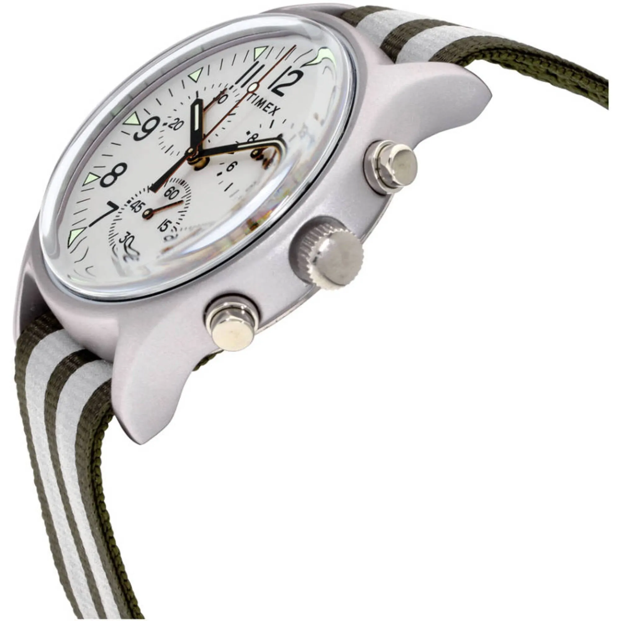Timex Men's Watch - MK1 Chronograph Quartz Green and White Nylon Strap | TW2R81300