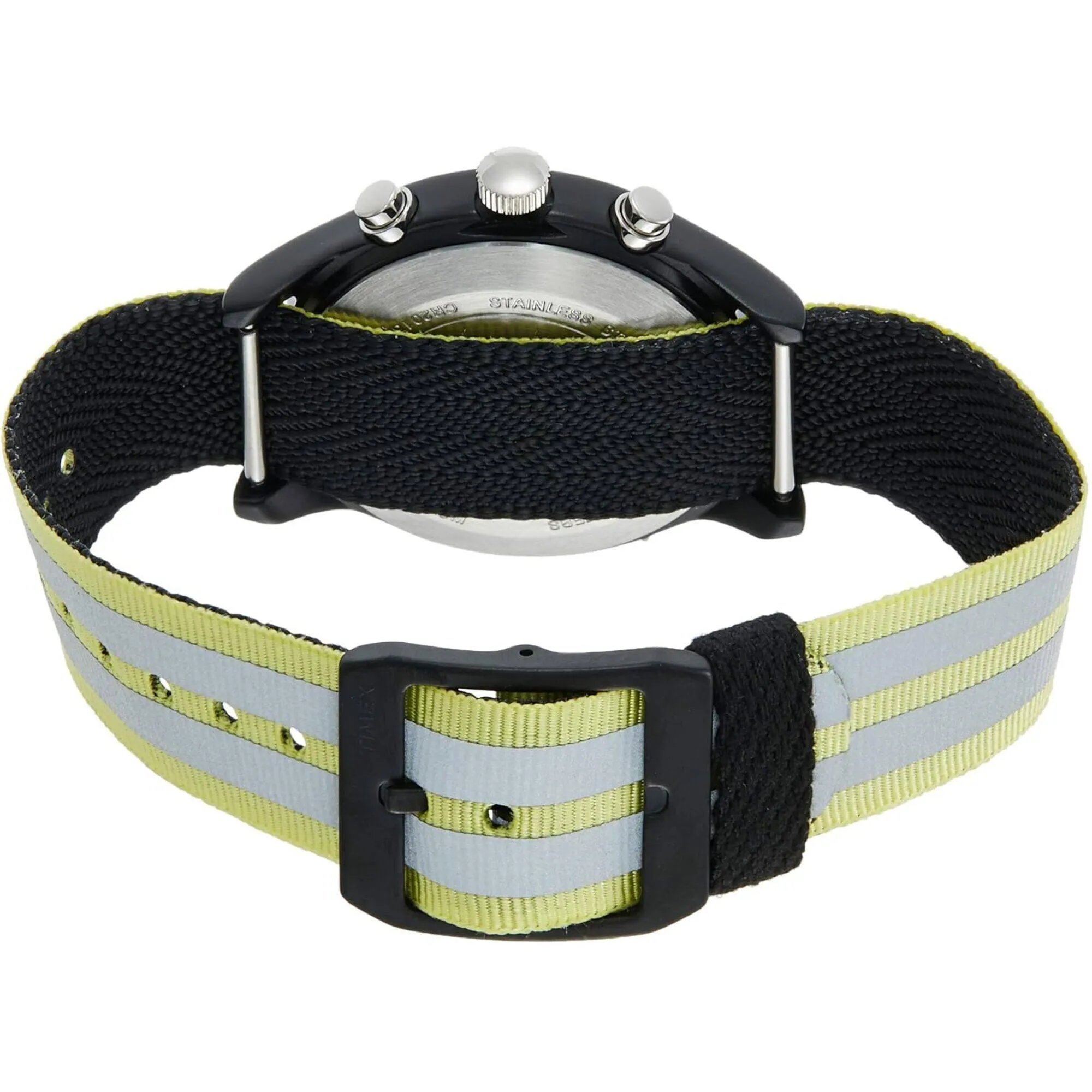 Timex Men's Watch - MK1 Quartz Chrono Black Dial Green and Grey Strap | TW2R81400
