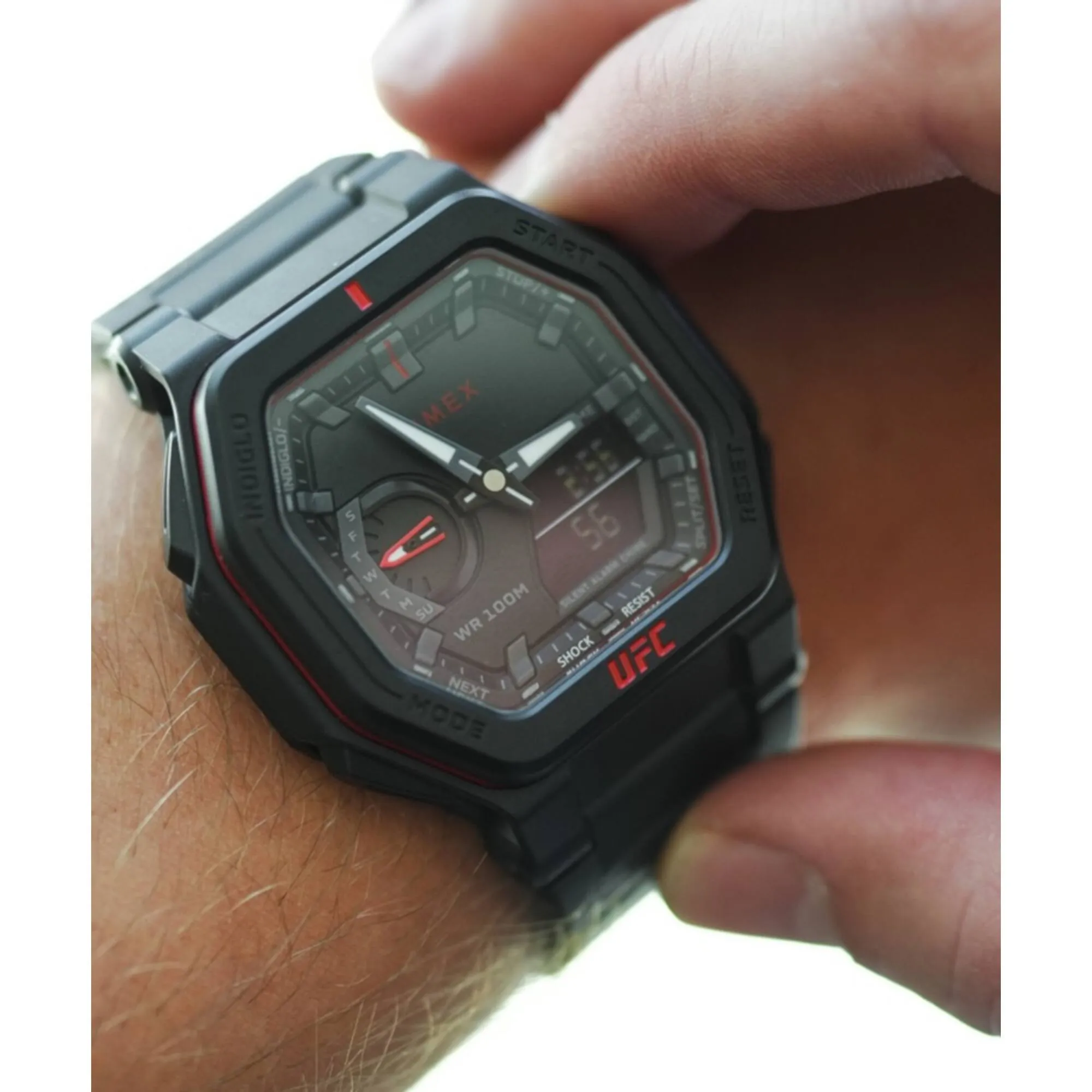 Timex Men's Watch - UFC Colossus Analog-Digital Dial Black Resin Strap | TW2V55200