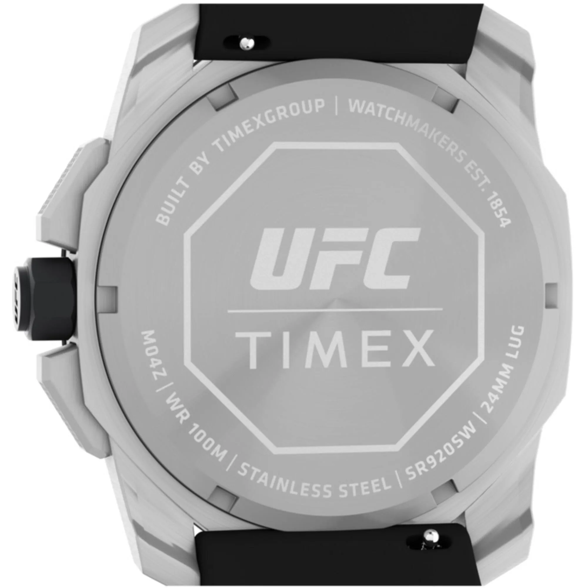 Timex Men's Watch - UFC Icon Quartz Chronograph Black Dial Silicone Strap | TW2V58600