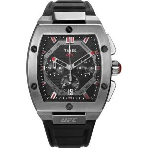 Timex Men's Watch - UFC Street Gunmetal Case Black Silicone Strap | TW2V87400