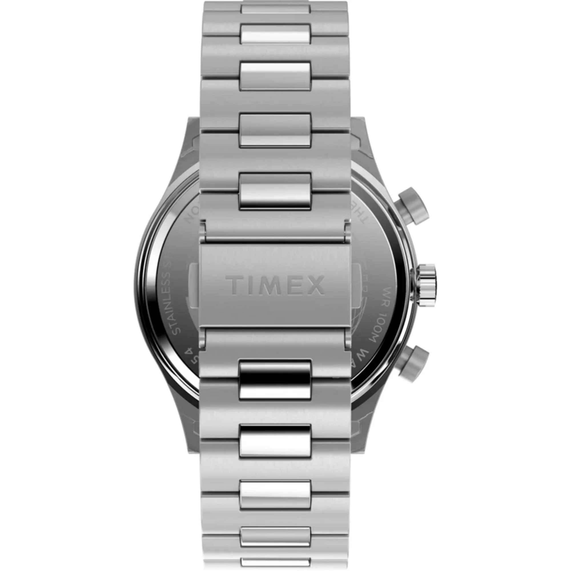 Timex Men's Watch - Waterbury Fly Back Chronograph Silver Steel Bracelet | TW2W47800