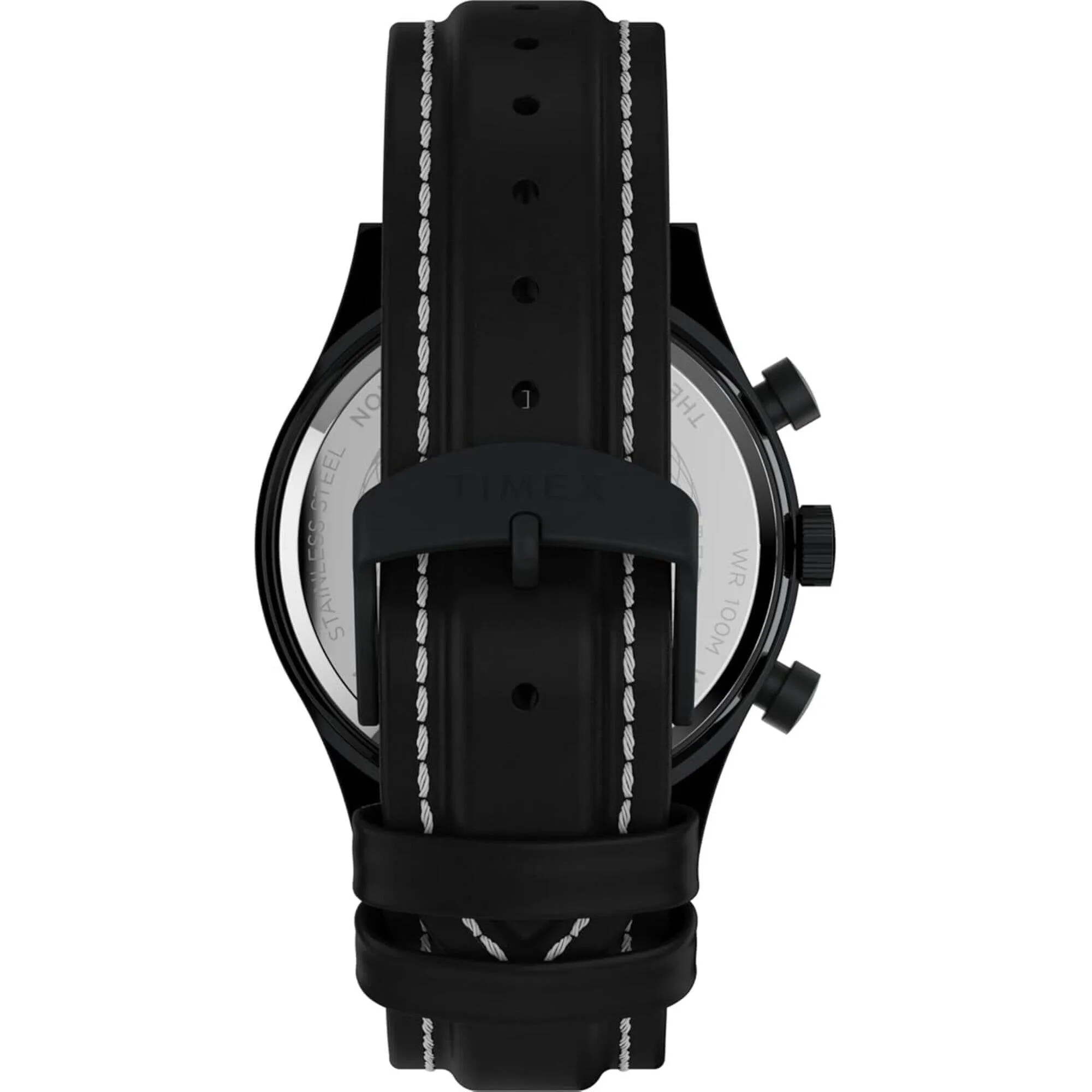 Timex Men's Watch - Waterbury Traditional Fly Back Chrono Black Strap | TW2W48000VQ