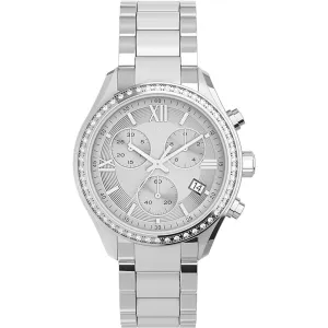 Timex Women's Watch - Chronograph Silver Dial Stainless Steel Bracelet | TW2V57600
