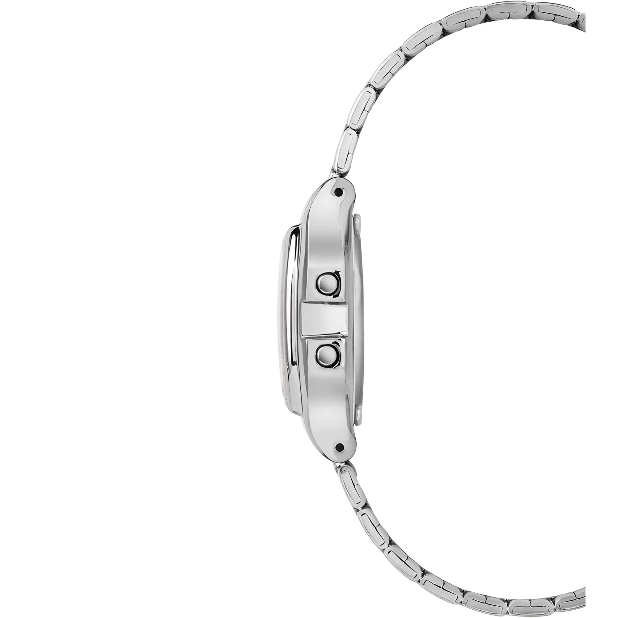 Timex Women's Watch - Pink and Grey Dial Silver Steel Bracelet Digital | TW2T48500
