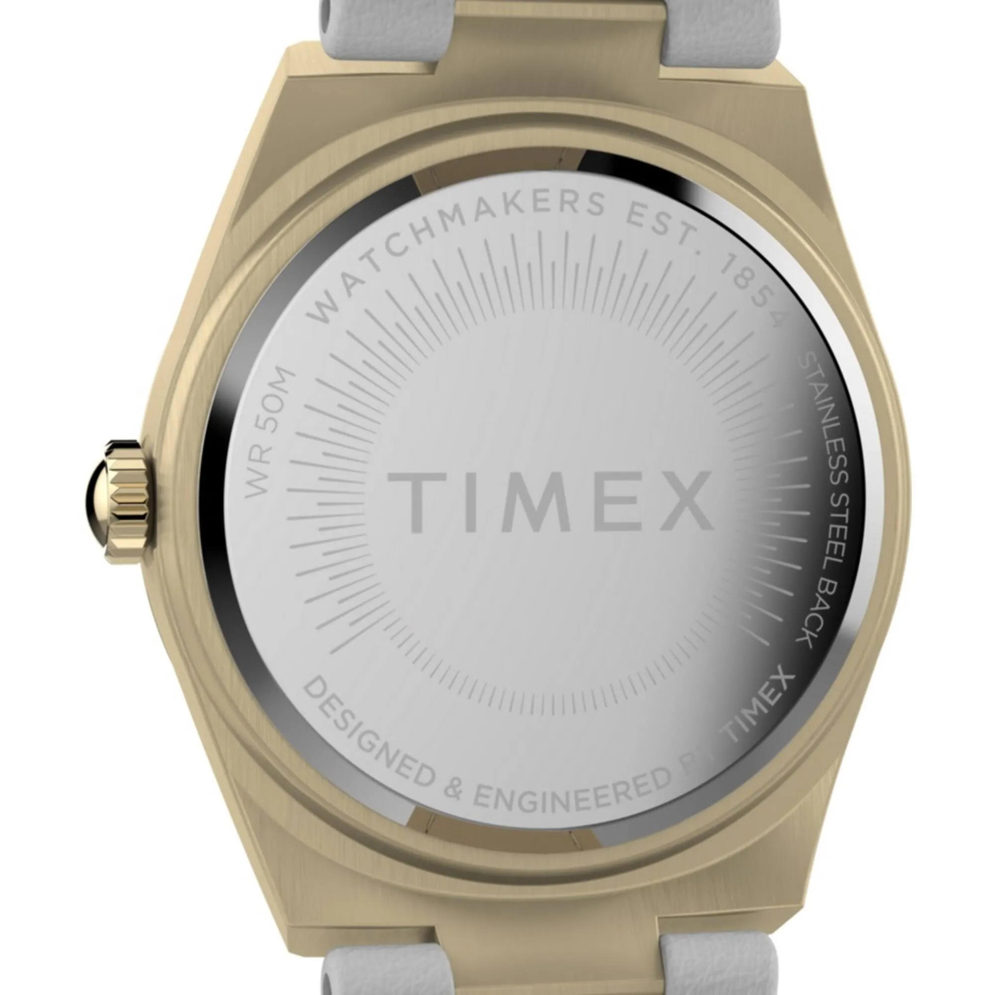 Timex Women's Watch - Simone Chrono Crystal Bezel White Dial Leather Strap | TW2V80500