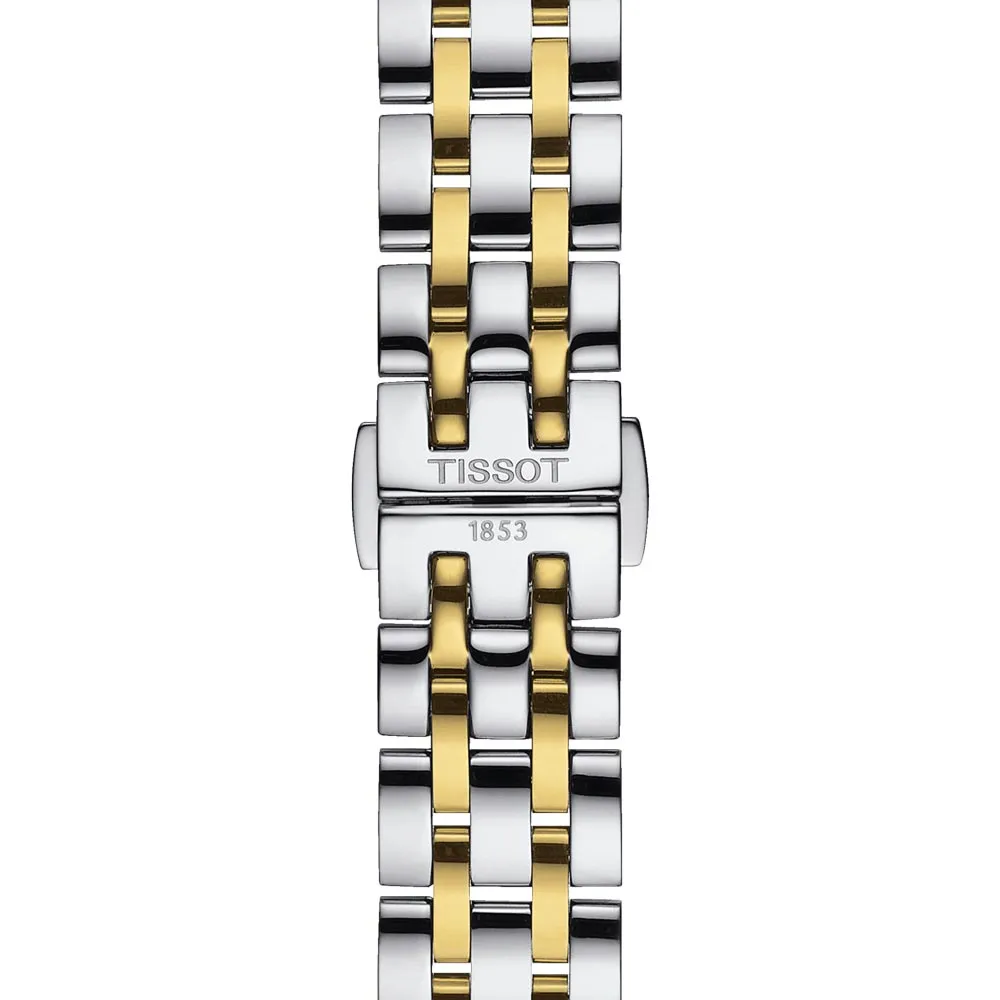 Tissot Classic Dream Lady 28mm Ivory Dial Yellow Gold PVD Steel Quartz Watch T1292102226300