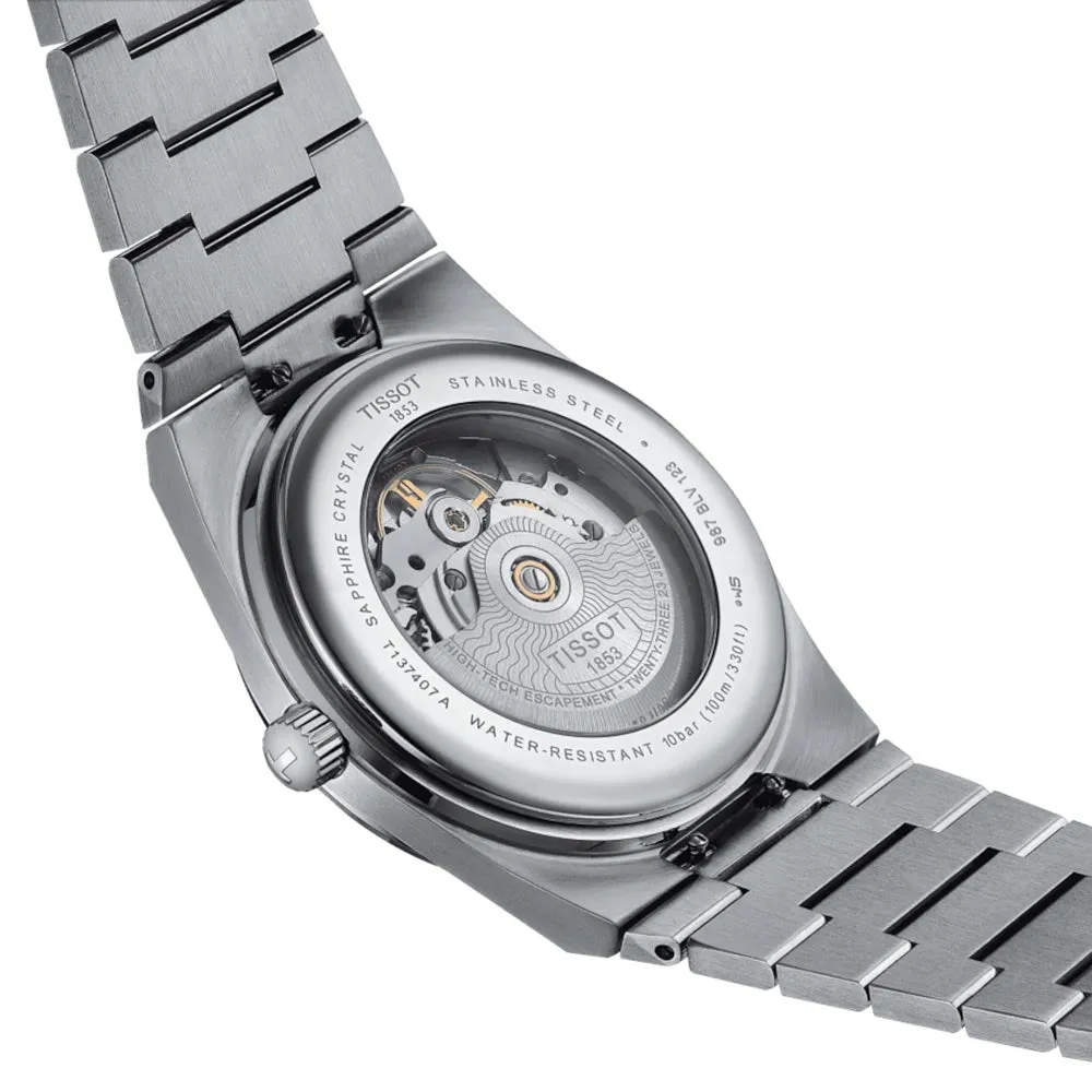 Tissot PRX Powermatic 80 Silver Dial 40mm Rose Gold PVD Steel Automatic Gents Watch T1374072103100