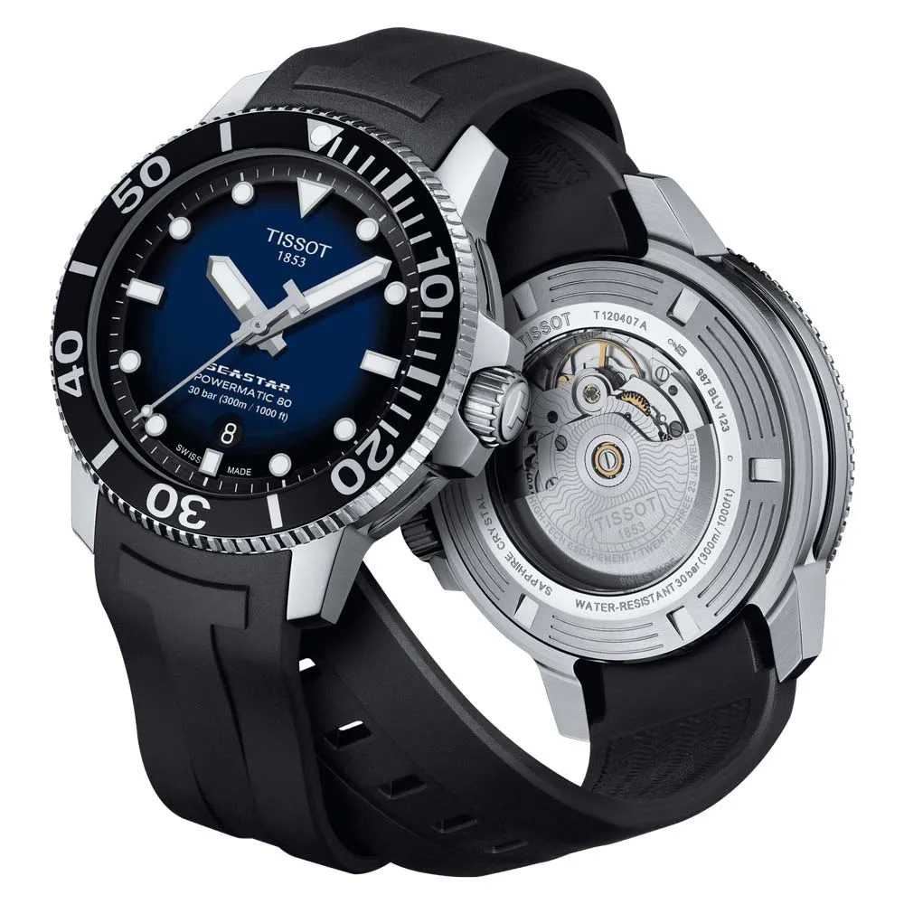 Tissot Seastar 1000 Powermatic 80 Blue Dial 43mm Automatic Gents Watch T1204071704100
