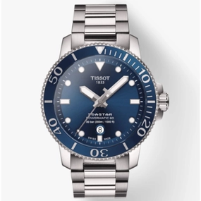 Tissot Seastar 43mm 1000 Powermatic 80 Steel/Blue Dial