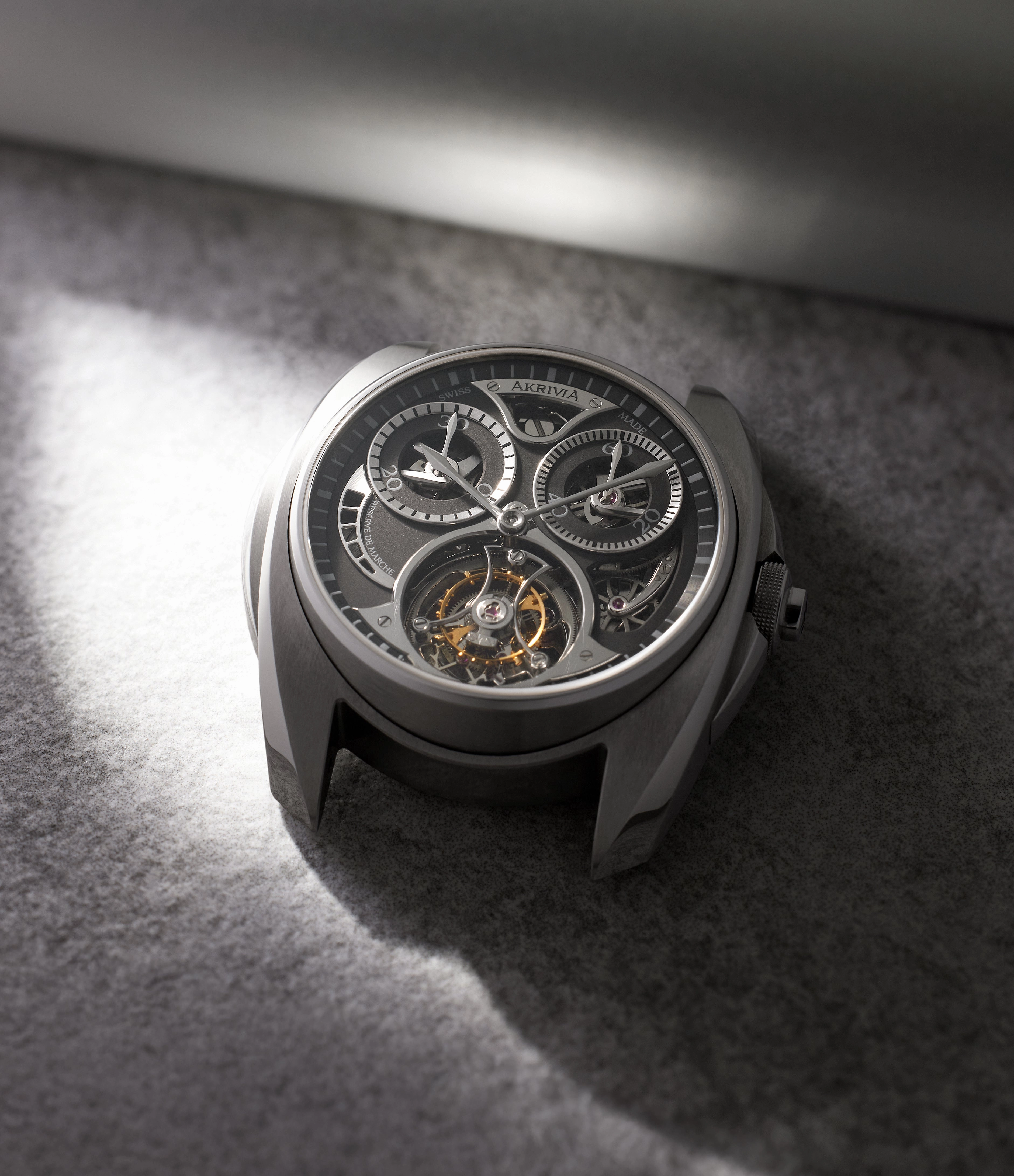 Tourbillon Chronographe Monopoussoir | AK-01 | Stainless Steel