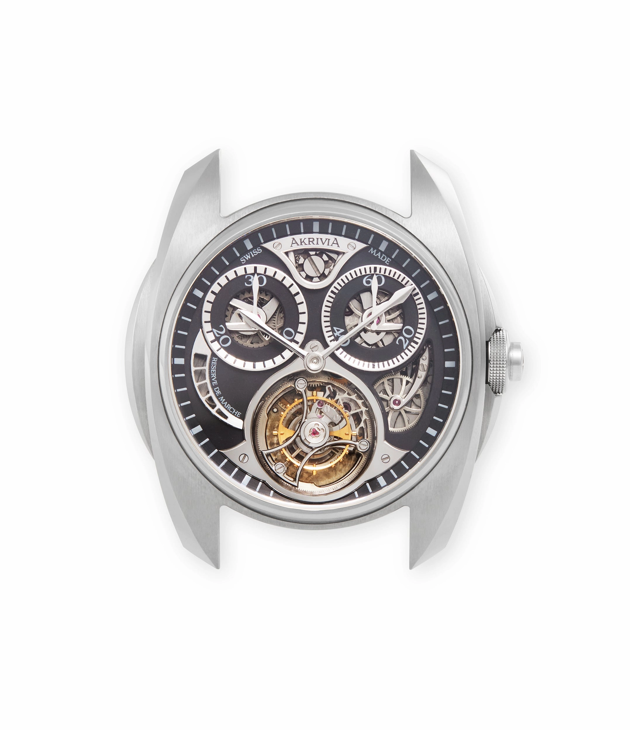Tourbillon Chronographe Monopoussoir | AK-01 | Stainless Steel