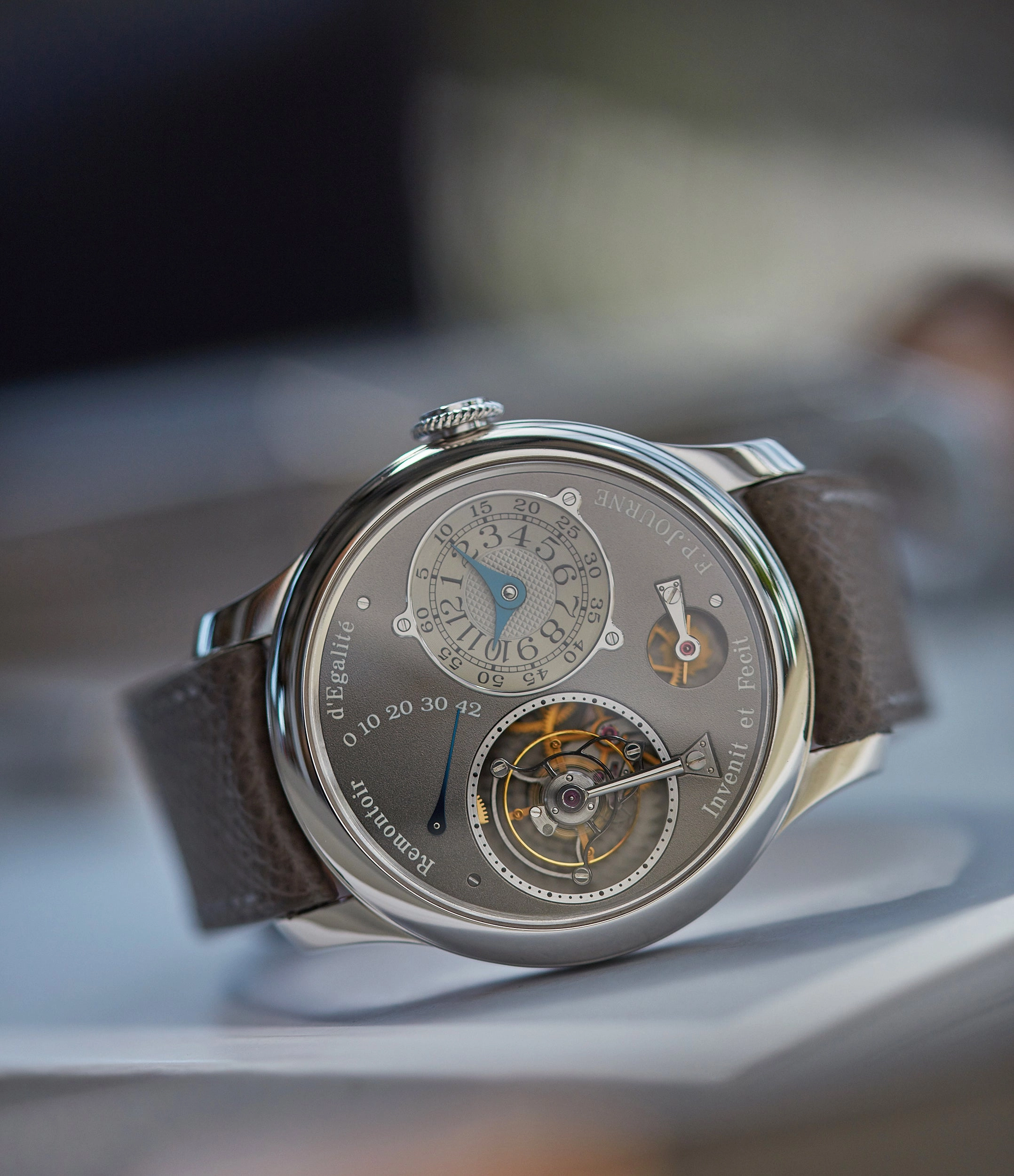 Tourbillon Remontoir | Ruthenium Dial | 40mm | Platinum