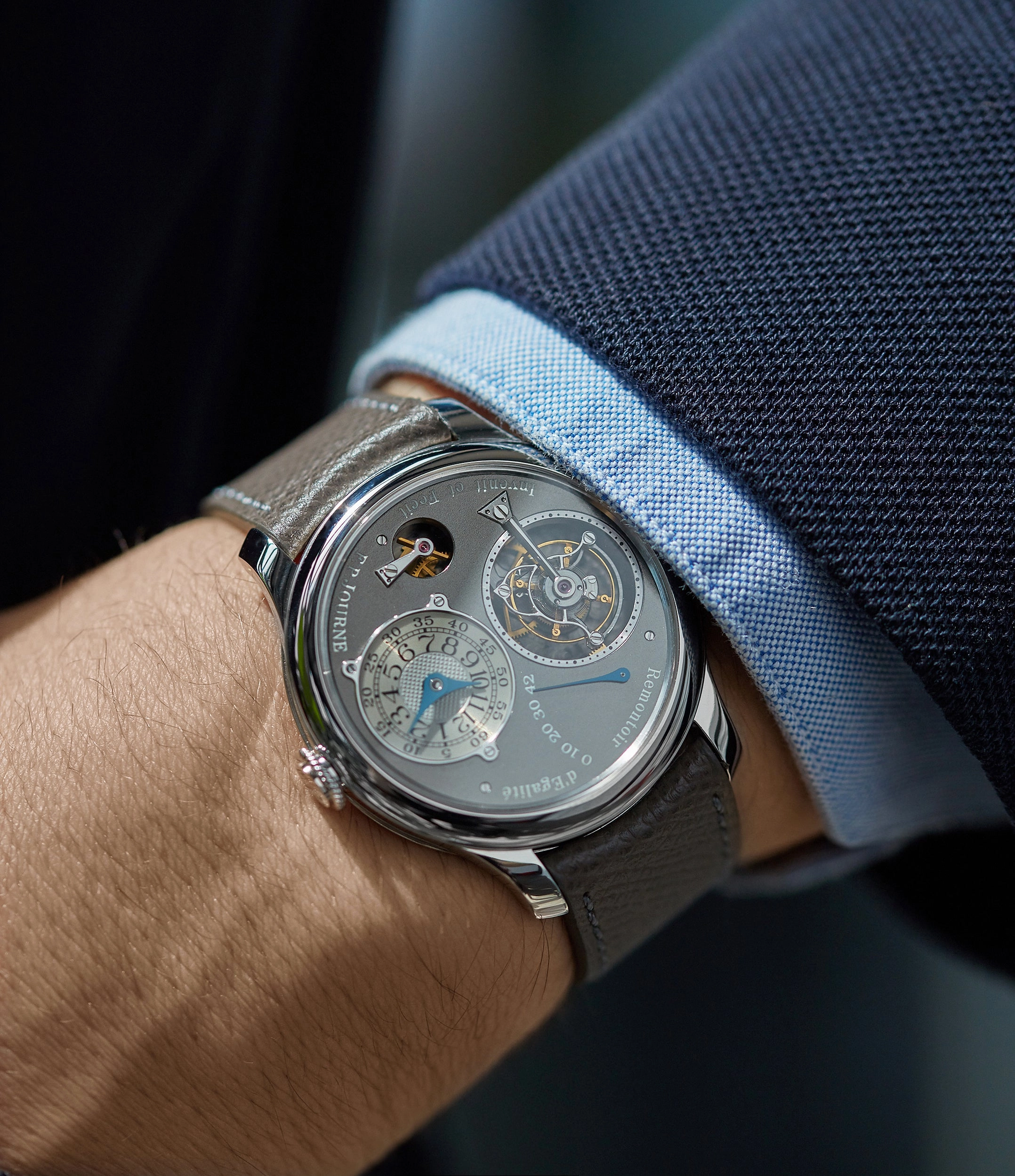 Tourbillon Remontoir | Ruthenium Dial | 40mm | Platinum