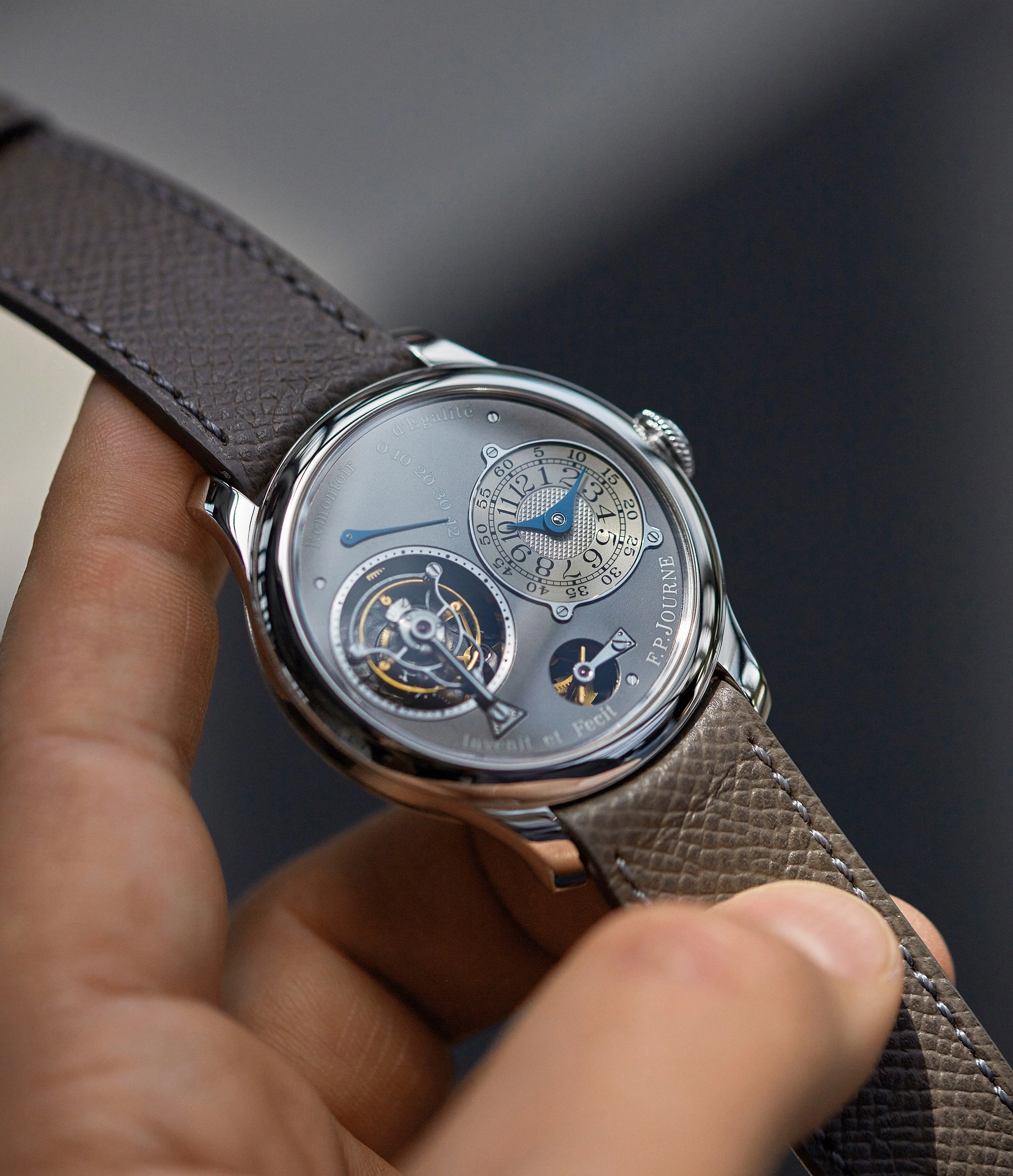 Tourbillon Remontoir | Ruthenium Dial | 40mm | Platinum
