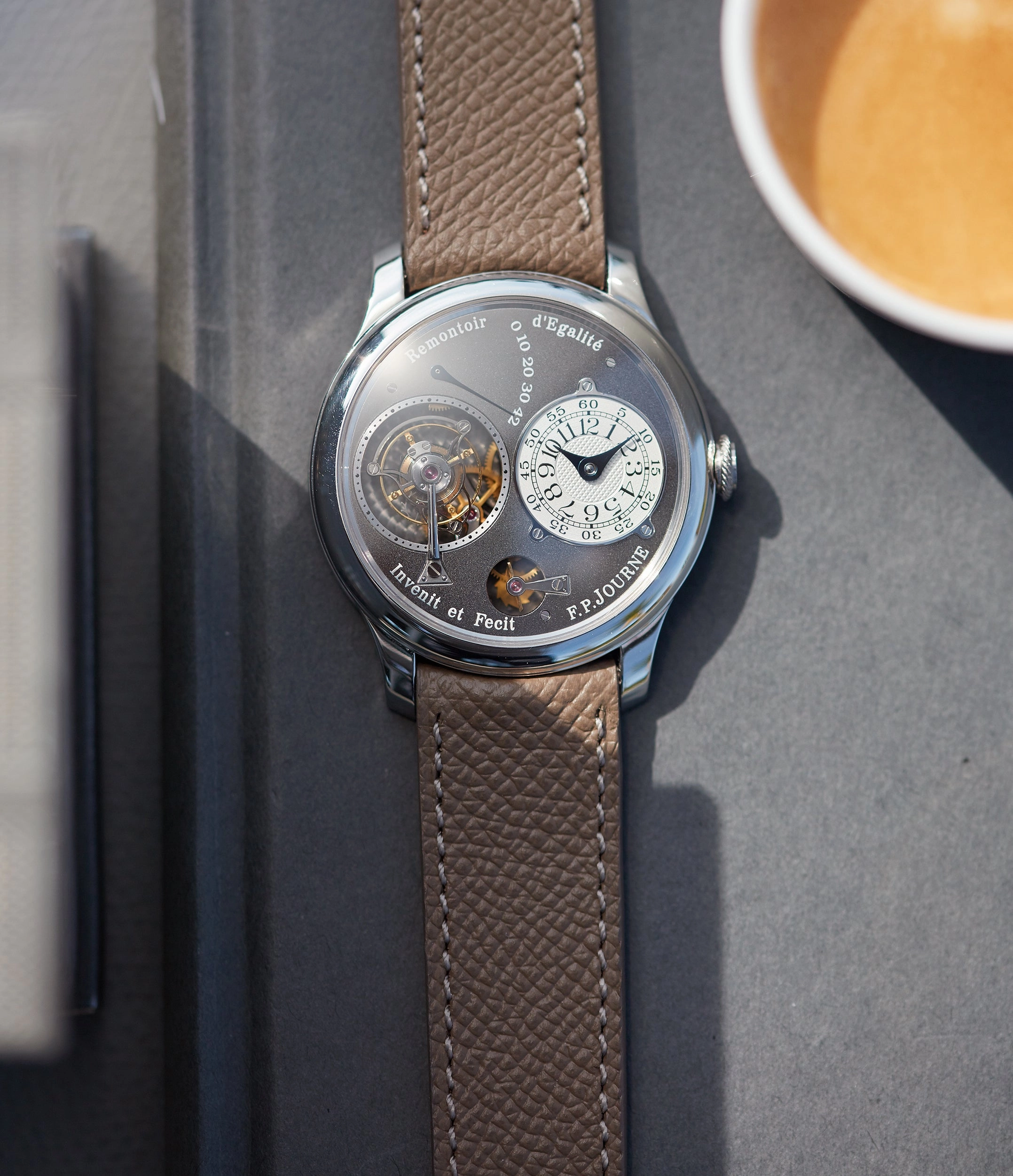 Tourbillon Remontoir | Ruthenium Dial | 40mm | Platinum