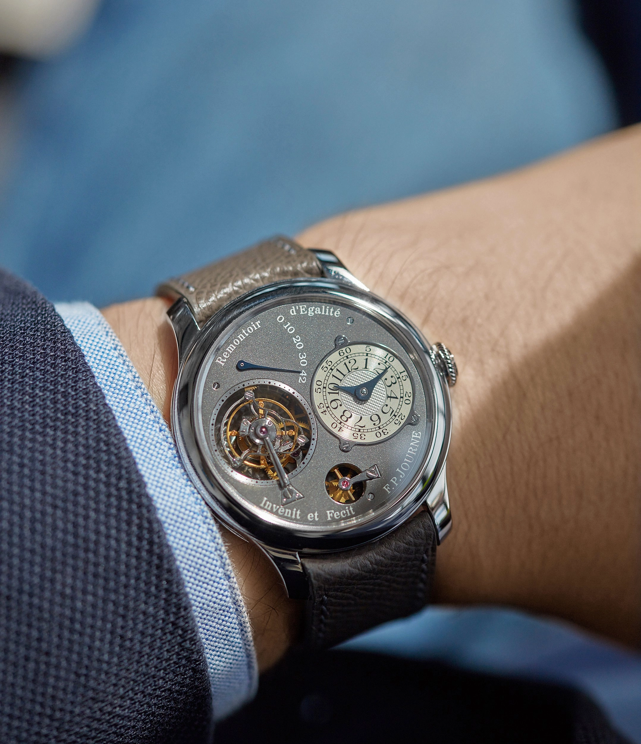Tourbillon Remontoir | Ruthenium Dial | 40mm | Platinum