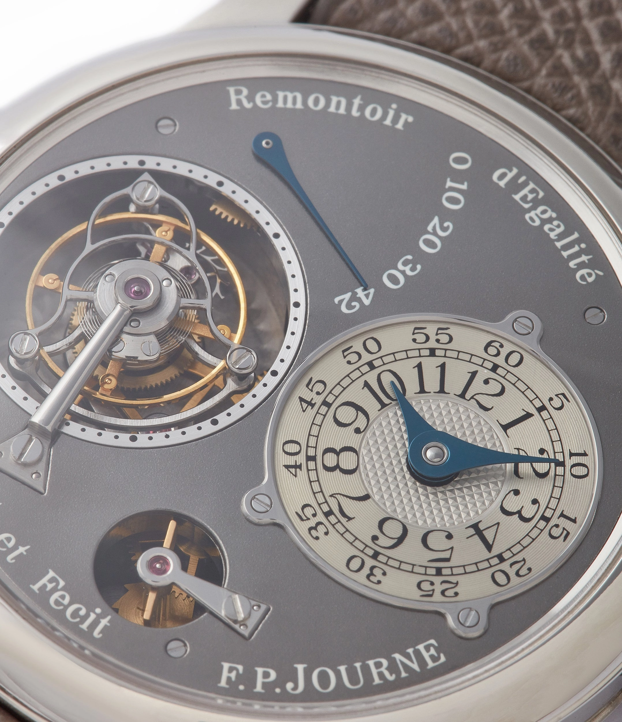 Tourbillon Remontoir | Ruthenium Dial | 40mm | Platinum