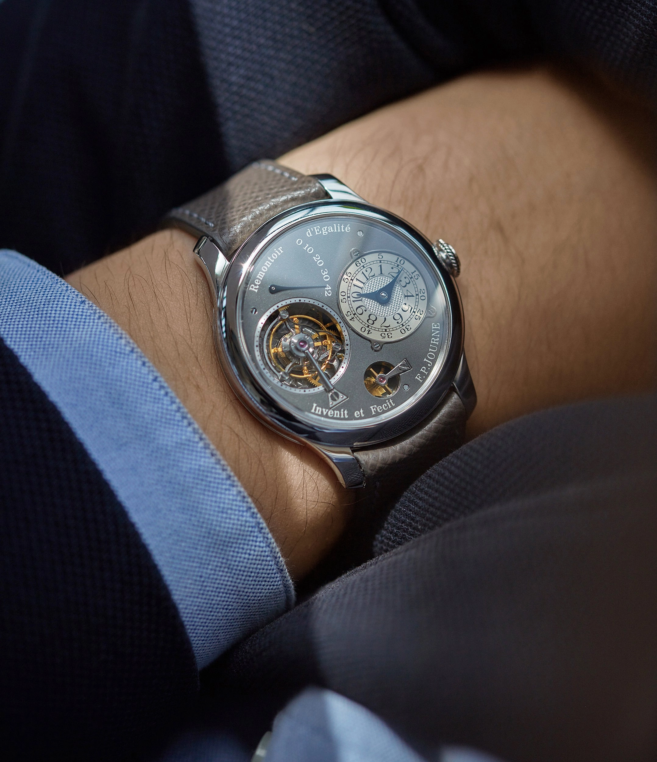 Tourbillon Remontoir | Ruthenium Dial | 40mm | Platinum