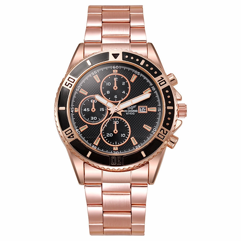 Trendy Men's Steel Belt Quartz Watch Wholesale