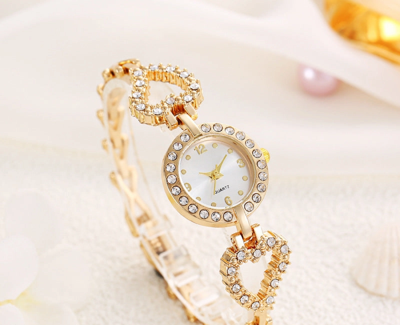 Trendy Small Dial Women's Rhinestone Quartz Watch