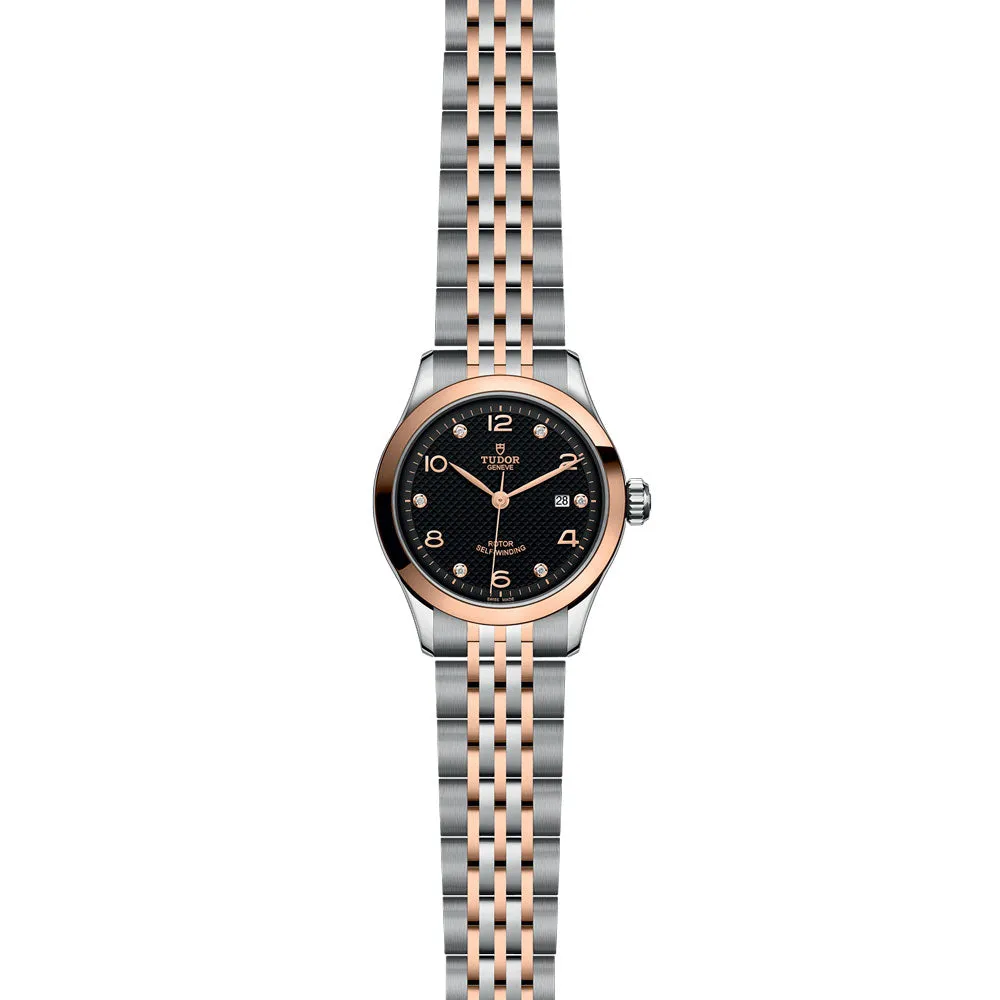 TUDOR 1926 28mm Black Dial Steel & Gold Ladies Watch M91351-0004