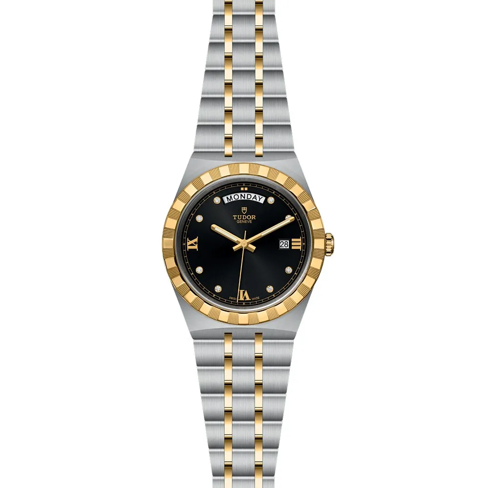 TUDOR Royal 41mm Black Dial Steel & Gold Gents Watch M28603-0005