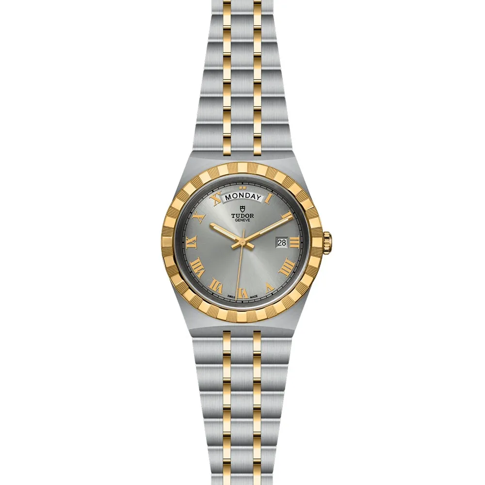 TUDOR Royal 41mm Silver Dial Steel & Gold Gents Watch M28603-0001